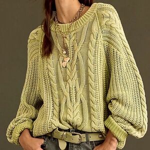 Frankie Cable Knit Sweater NWT, small